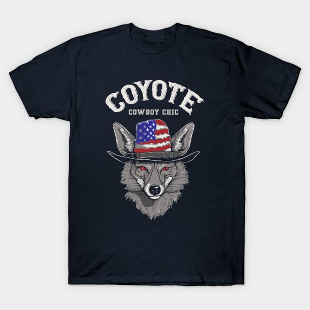 Coyote Cowboy Chic T-Shirt by Yopi